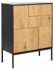 Niska komoda w stylu industrialnym 80x103cm Seaford Actona dziki dąb