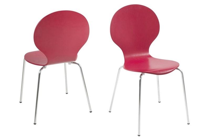 Actona Marcus krzesło z metalowymi nogami czerwone