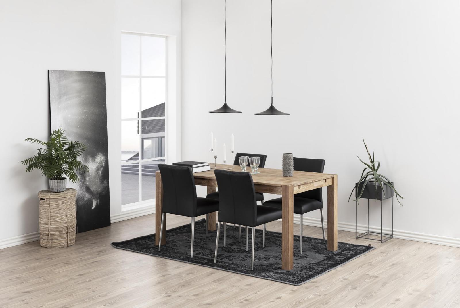 Actona Sala czarne krzesło tapicerowane