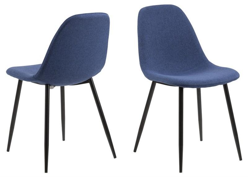 Actona Wilma krzesło z metalowymi nogami niebieskie