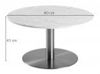 Actona Corby stolik z marmurowym blatem 80cm