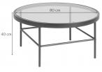 Actona Hoya okrągły stolik do salonu 80cm