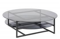 Stolik kawowy Loke nowoczesny stolik ze szklanym blatem 120cm