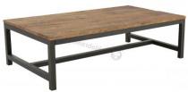 Actona Vintage stolik kawowy 120x60 drewniany blat metalowy stelaż