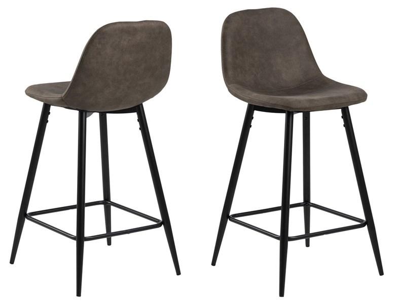 Actona Wilma hoker z metalowymi nogami brązowy