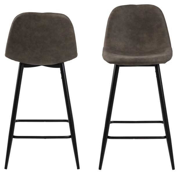 Actona Wilma hoker z metalowymi nogami brązowy