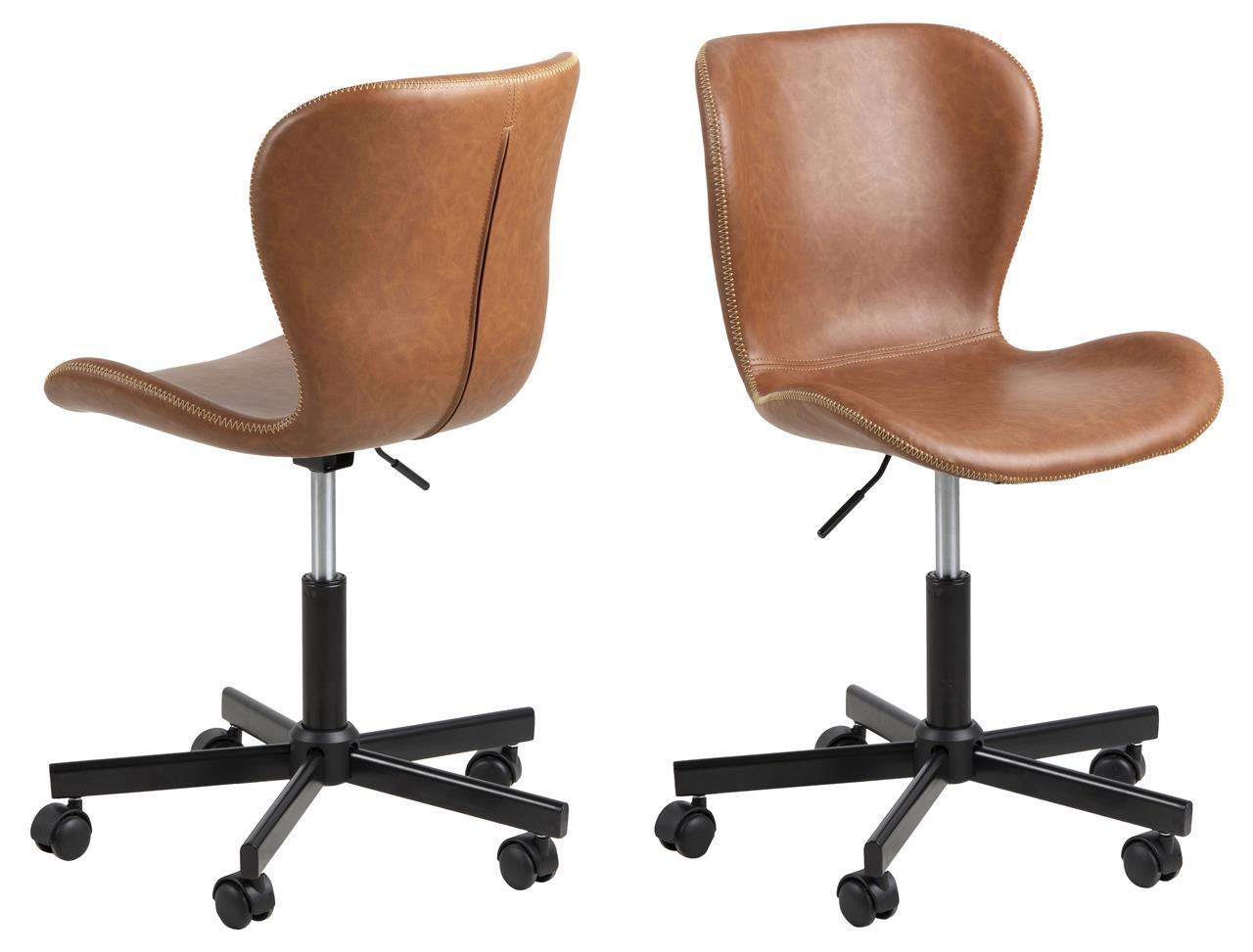 Krzesło obrotowe brązowe w stylu Vintage