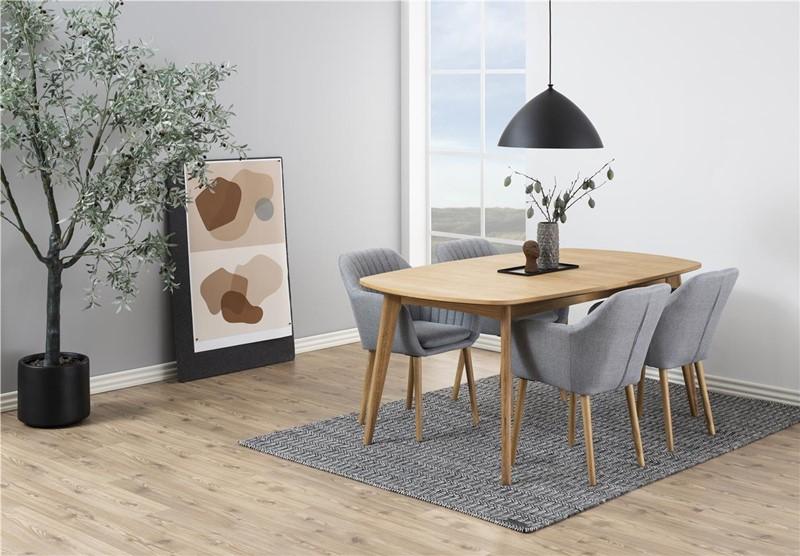 Fotel Emilia w szarej tapicerce