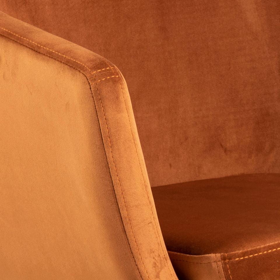 siedzisko z poduszką miedzianego fotela