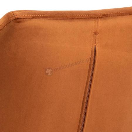 tył z suwakiem ozdobnym fotela kubełkowego miedzianego Nora