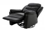 Actona Renzo Elegancki czarny fotel z funkcją relaksu