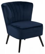 Actona fotel Lark ciemnoniebieski velvet
