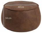 Actona pufa Mie brązowa Ø60x34