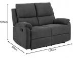 Actona Sabia sofa dwuosobowa rozkładana z podnóżkami