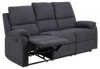 Rozkładana sofa Sabia trzyosobowa szara tapicerowana