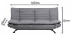 Actona Faith skandynawska sofa rozkładana patchwork