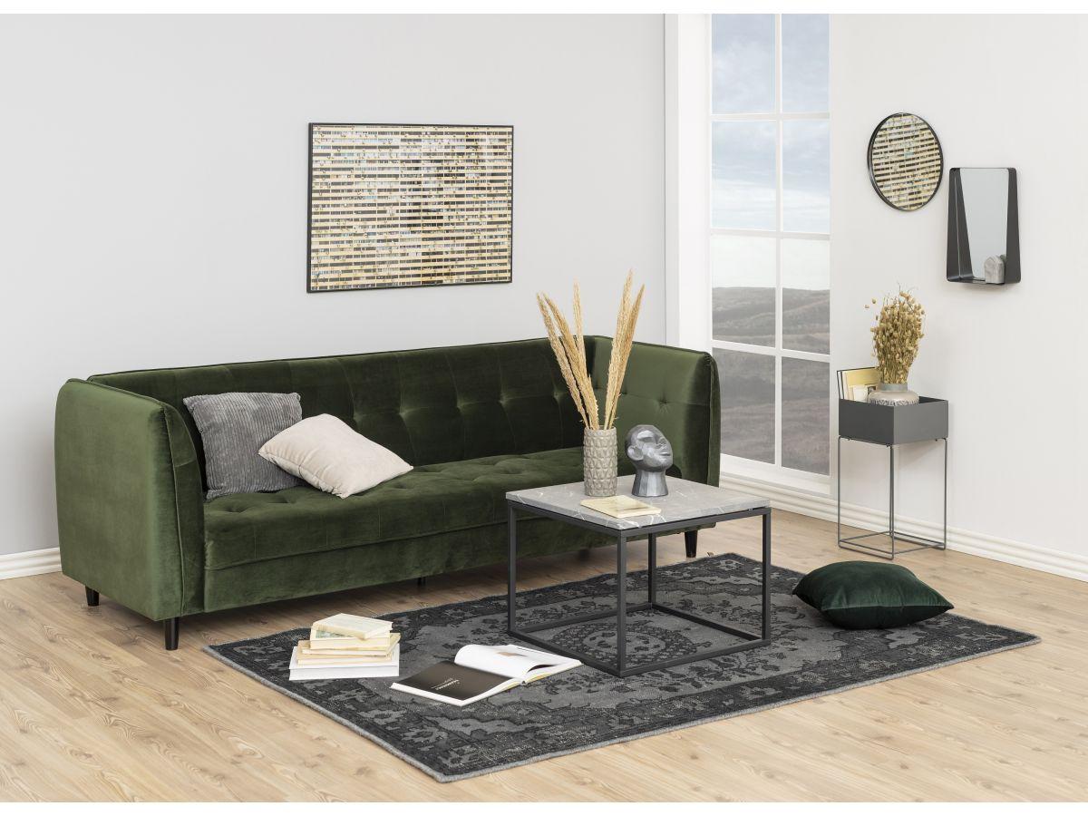 Actona Actona Jonna Ciemnozielona nowoczesna sofa trzyosobowa z funkcją ...