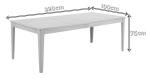 Actona Northwood stół rozkładany bielone drewno 220cm