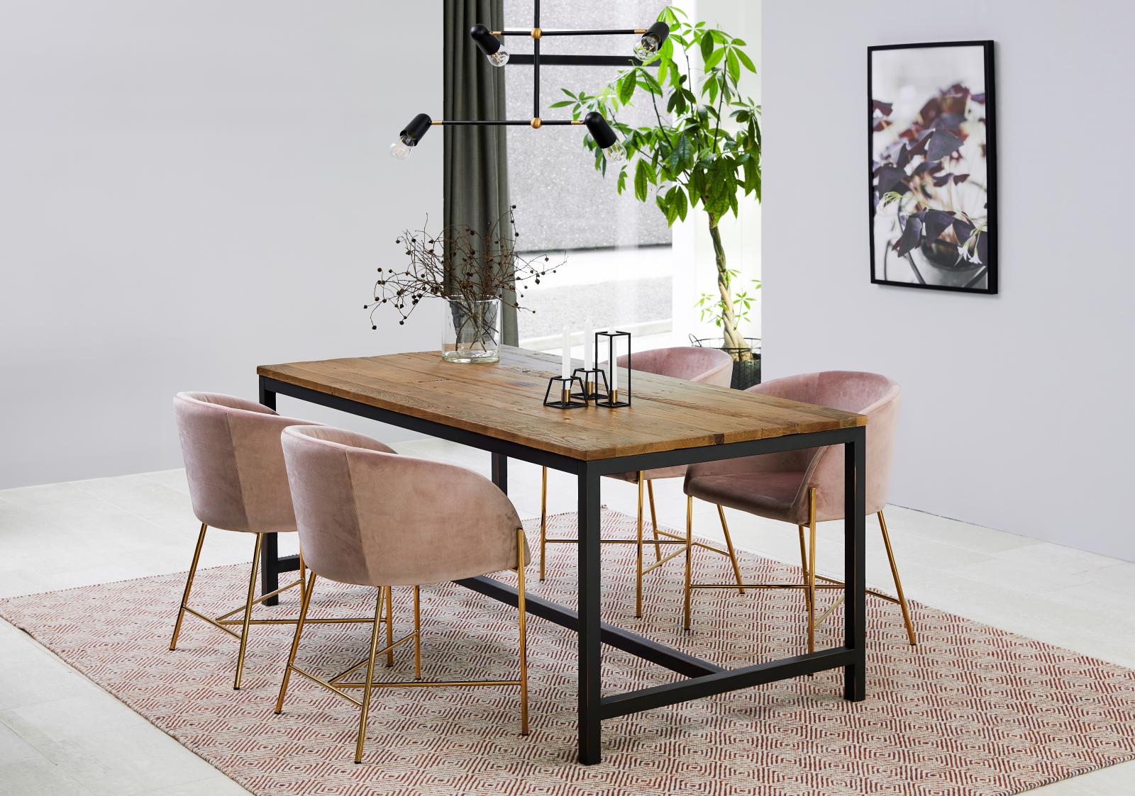 Stół w stylu industrialnym na stalowej ramie Actona Vintage - arnażajca