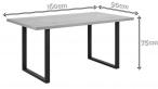 Actona Wales nowoczesny stół na metalowej podstawie 160cm