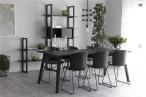 Actona Carver czarny stół rozkładany do jadalni industrialny 200x100x75
