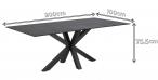 Actona Heaven stół do jadalni 200cm czarny