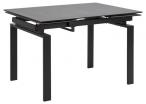 Actona Huddersfield stół z rozkładanym szklanym blatem 120-200cm czarny