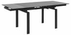 Actona Huddersfield stół z rozkładanym szklanym blatem 120-200cm czarny