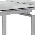 Actona Huddersfield szklany stół rozkładany 160-240cm transparent/chrom