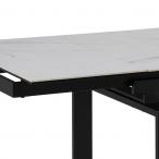 Actona Huddersfield stół rozkładany biało-czarny 160-240cm