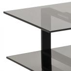 Actona Katrine Szklana szafka RTV czarny szkło dymione