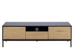Actona Seaford Szafka RTV styl Industrialny czarny