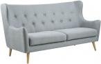 Actona Kamma sofa Retro Uszak jasnoszara trzyosobowa
