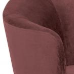 Actona Biloxi Elegancka na nóżkach sofa dwuosobowa ciemnoczerwona