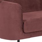 Actona Biloxi Elegancka na nóżkach sofa dwuosobowa ciemnoczerwona
