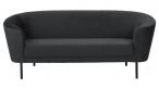 Actona BILOXI trzyosobowa sofa Glamour Ciemnoszara