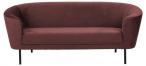 Actona BILOXI Elegancka wolnostojąca sofa trzyosobowa ciemnoczerwona