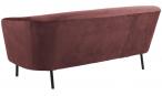 Actona BILOXI Elegancka wolnostojąca sofa trzyosobowa ciemnoczerwona
