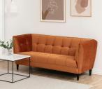 Pomarańczowa trzyosobowa sofa Jonna Actona 182x82 cm miedziana