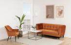 Pomarańczowa trzyosobowa sofa Jonna Actona 182x82 cm miedziana