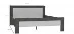 Stelaż łóżka Julietta JLTL166-C286 Forte Biel i Beton 160x200