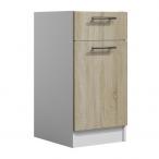 Ekonomiczne meble kuchenne MB240L biały / dąb sonoma