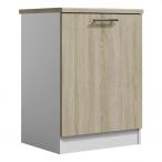 Ekonomiczne meble kuchenne MB240L biały / dąb sonoma
