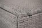 Pleciona pufa ogrodowa Topiano White Grey & Ice Grey