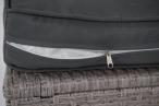 Pleciona pufa ogrodowa Topiano White Grey & Ice Grey