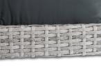 Jasnoszary fotel ogrodowy na balkon Topiano White Grey & Ice Grey
