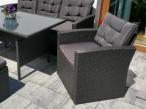 Technorattanowy fotel ogrodowy ciemnoszary Topiano Anthracite & Ice Grey