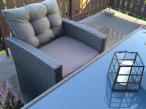 Technorattanowy fotel ogrodowy ciemnoszary Topiano Anthracite & Ice Grey