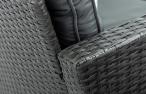 Technorattanowy fotel ogrodowy ciemnoszary Topiano Anthracite & Ice Grey