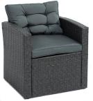 Technorattanowy fotel ogrodowy ciemnoszary Topiano Anthracite & Ice Grey